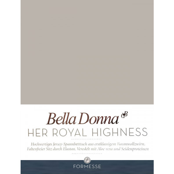 Formesse Spannbetttuch Bella Donna Alto | Spannbetttuch für extra hohe Matratzen bis 40 cm 180/200-200/220 cm perlgrau (0710)