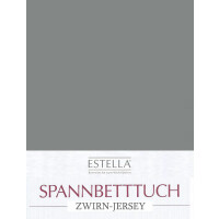 Estella Zwirnjersey Spannbetttuch für Boxspring Topper 100x200x7 cm graphit (840)