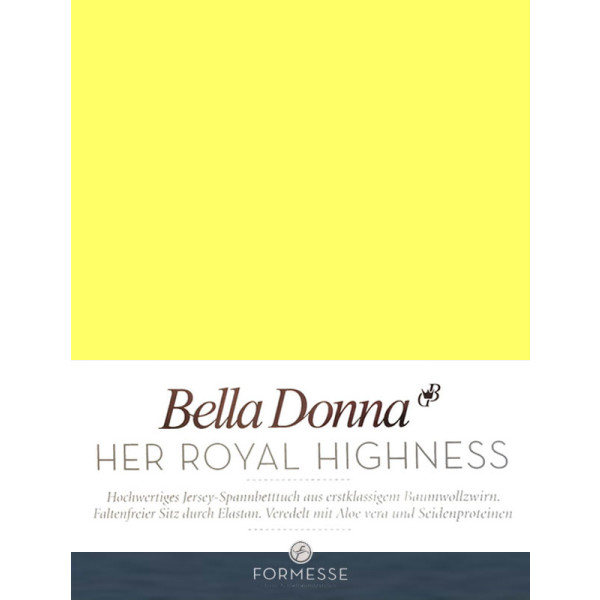Formesse Spannbetttuch - Bettlaken Bella Donna Jersey 90/190-100/220 cm hellgelb (0091)