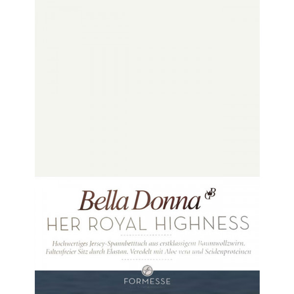 Formesse Spannbetttuch - Bettlaken Bella Donna Jersey 200/220-200/240 cm wollweiß (0114)