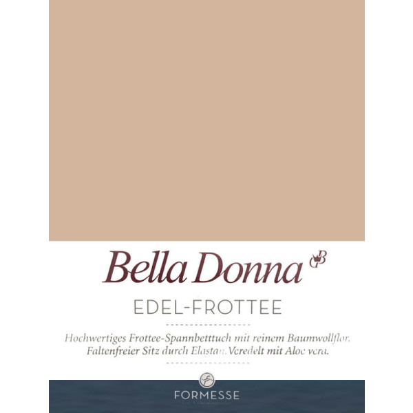 Formesse Spannbetttuch - Bettlaken Bella Donna Edel-Frottee 180/200-200/220 cm champignon (0115)
