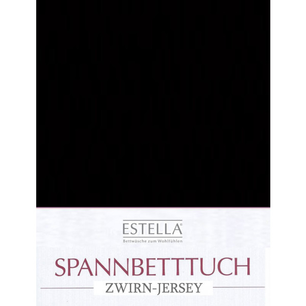 Estella Zwirnjersey Spannbetttuch für Boxspring Topper 180-200x200x7 cm schwarz (900)