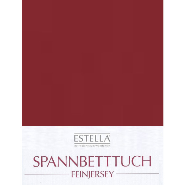 Estella Feinjersey Spannbetttuch 100% Baumwolle 180/200 - 200/200 kirsch (440)